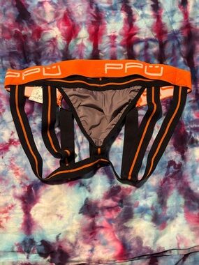 PPU Men's Orange & Black Athletic Jockstrap